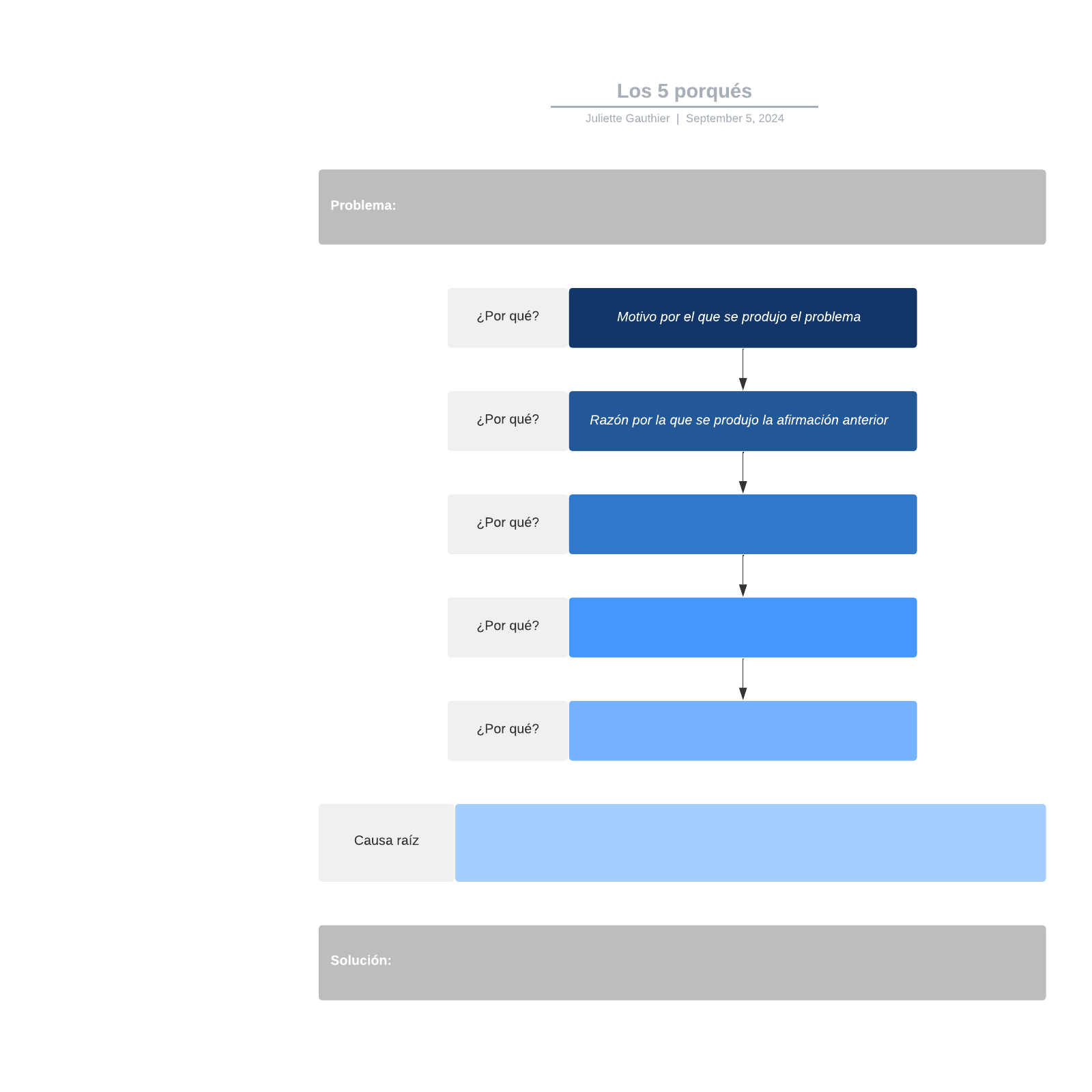 Los 5 porqués example