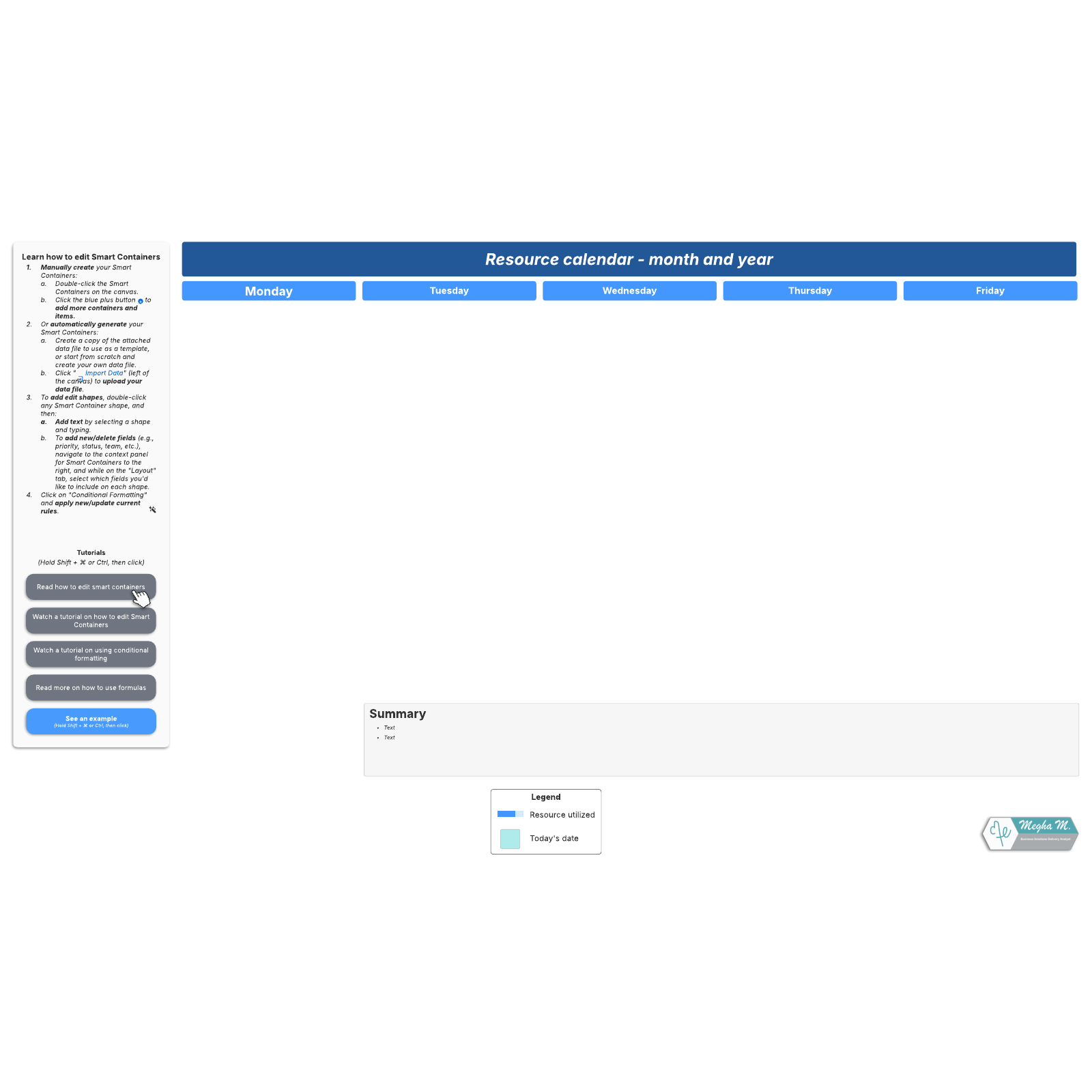 Resource calendar example