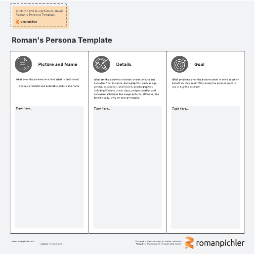 user persona template