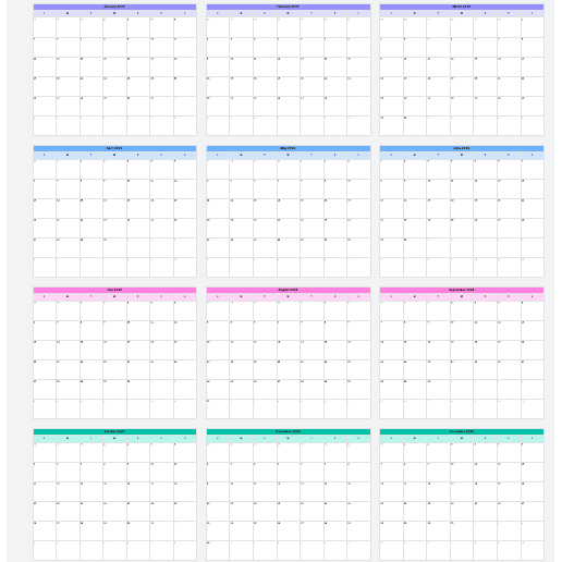 annual calendar template