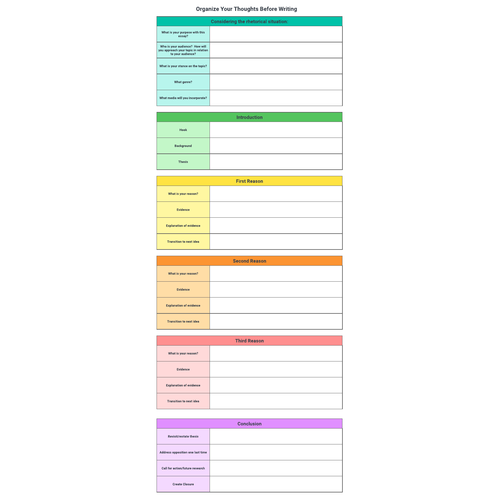 Essay Planning Graphic Organizer example