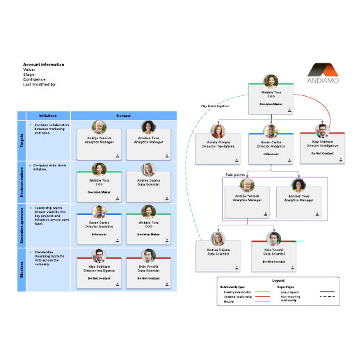 Go to Account map with table example template