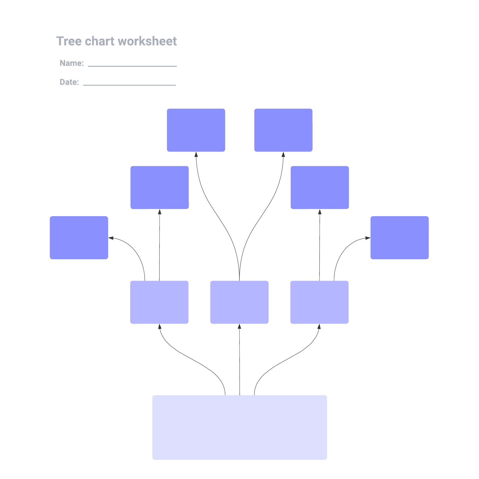 Tree chart worksheet example
