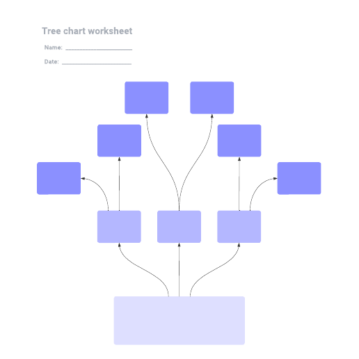 Go to Tree chart worksheet template