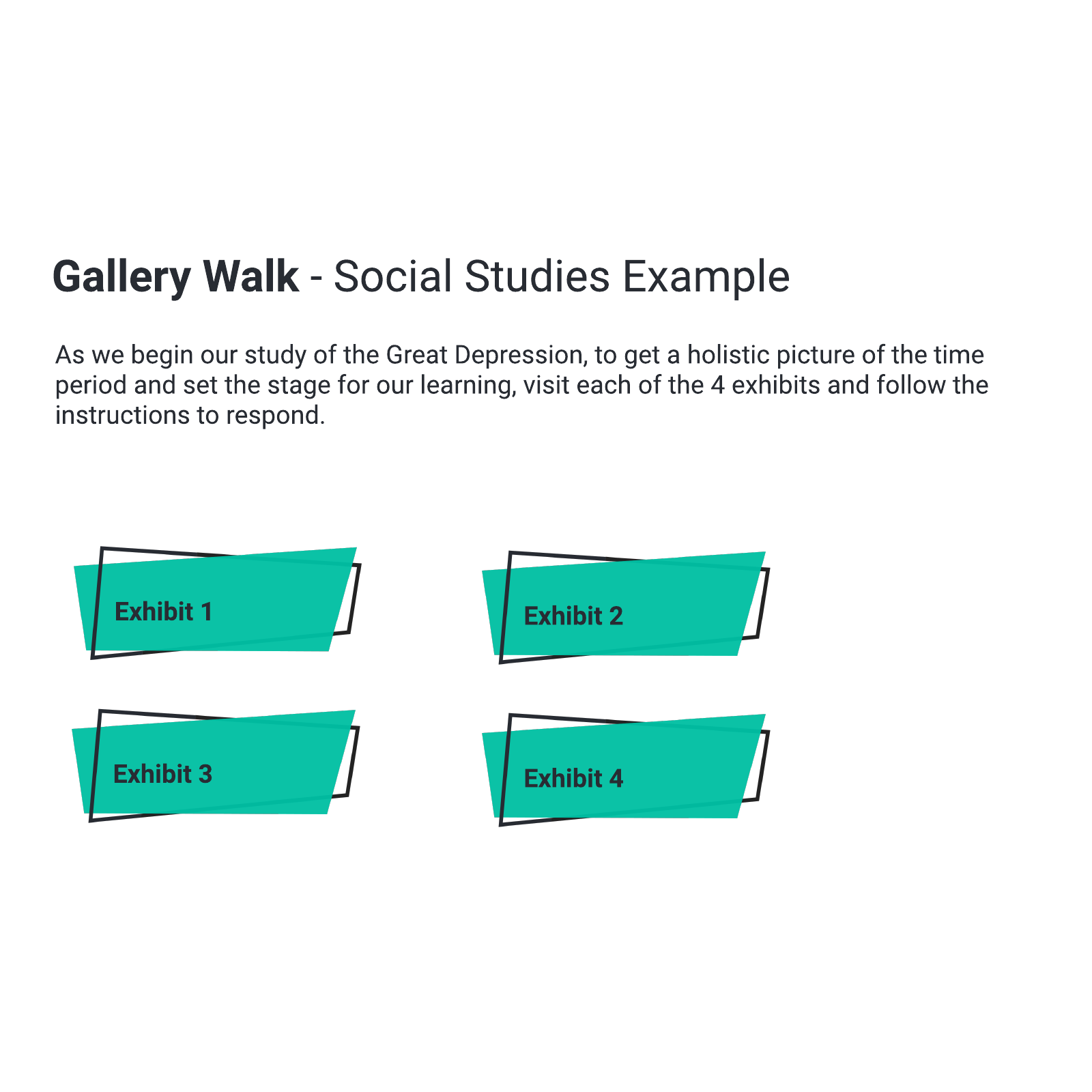 Gallery walk: Social studies example example