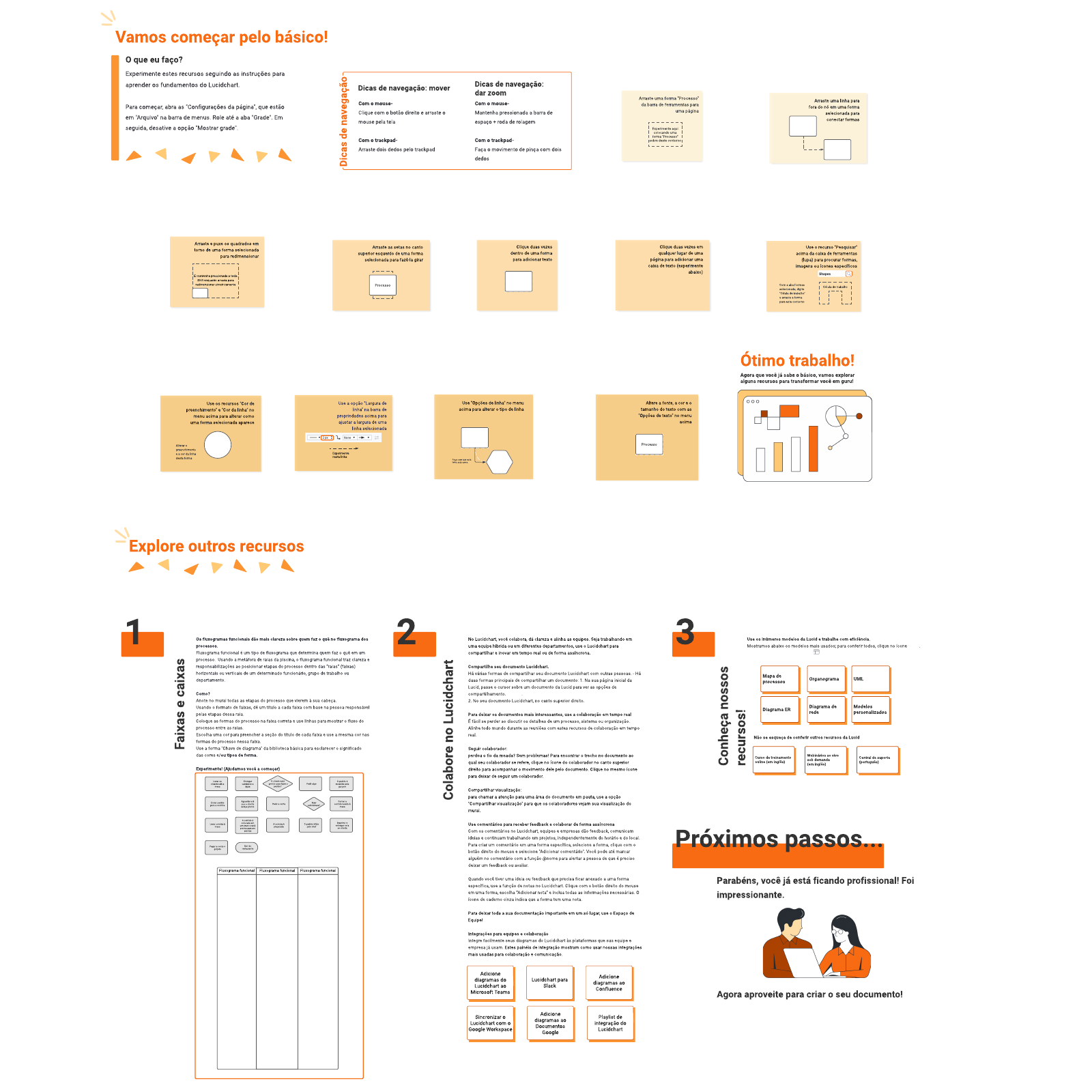 Guia rápido: pratique os conceitos básicos do Lucidchart example