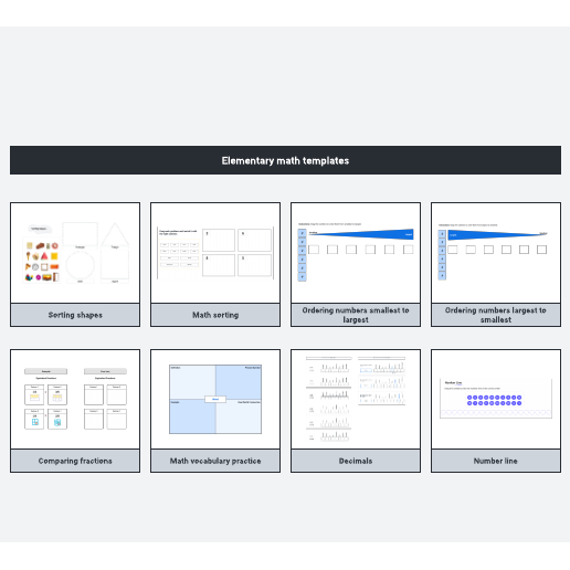 Go to Elementary math toolkit template