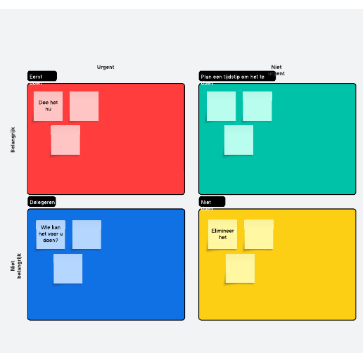 Sjabloon voor Eisenhower-matrix