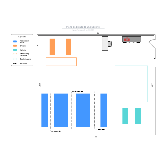 Plano de planta de un depósito