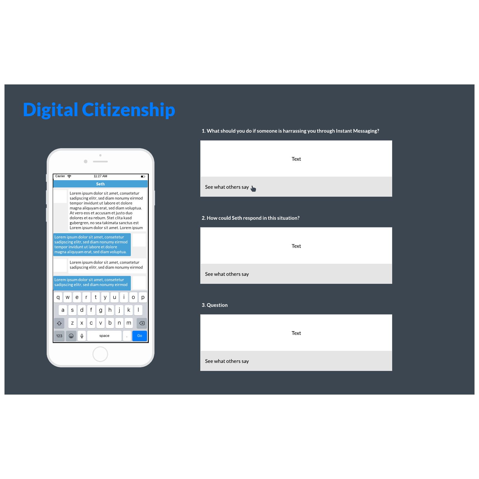 Digital citizenship Worksheet example