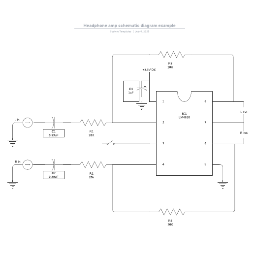 Go to Headphone amp schematic diagram example template