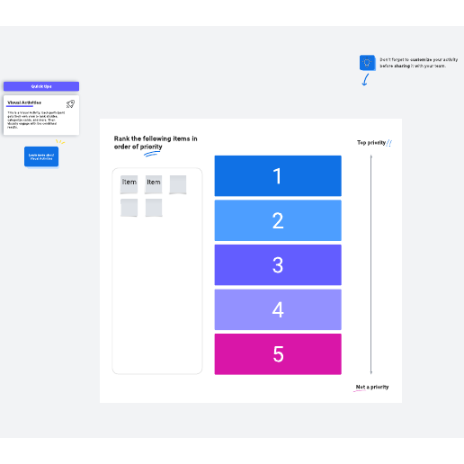 Go to Rank order activity template