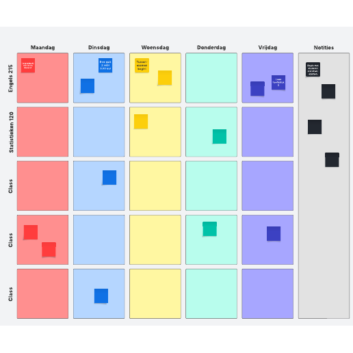 Weekplannersjabloon voor studenten