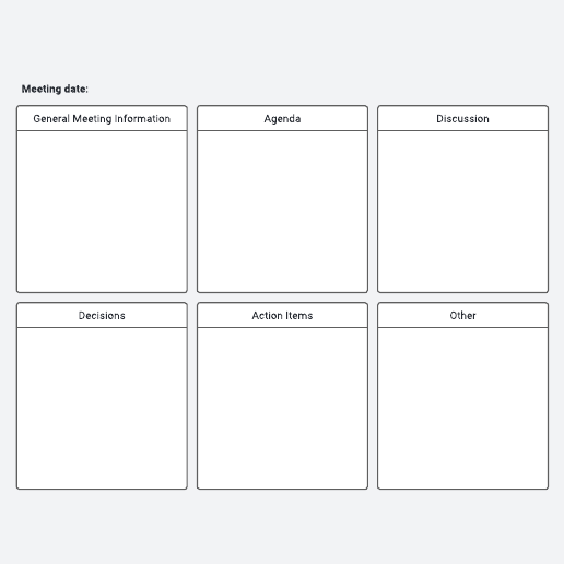 Go to Staff meeting notes template