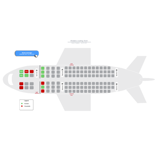 Go to Airplane seating chart template
