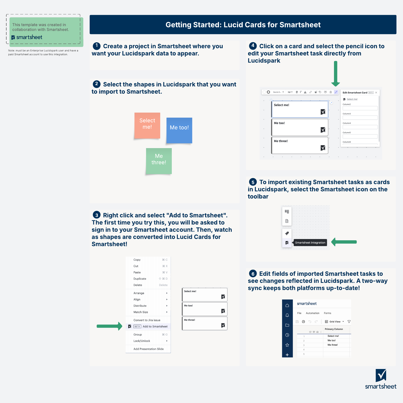 Getting started with Smartsheet integration