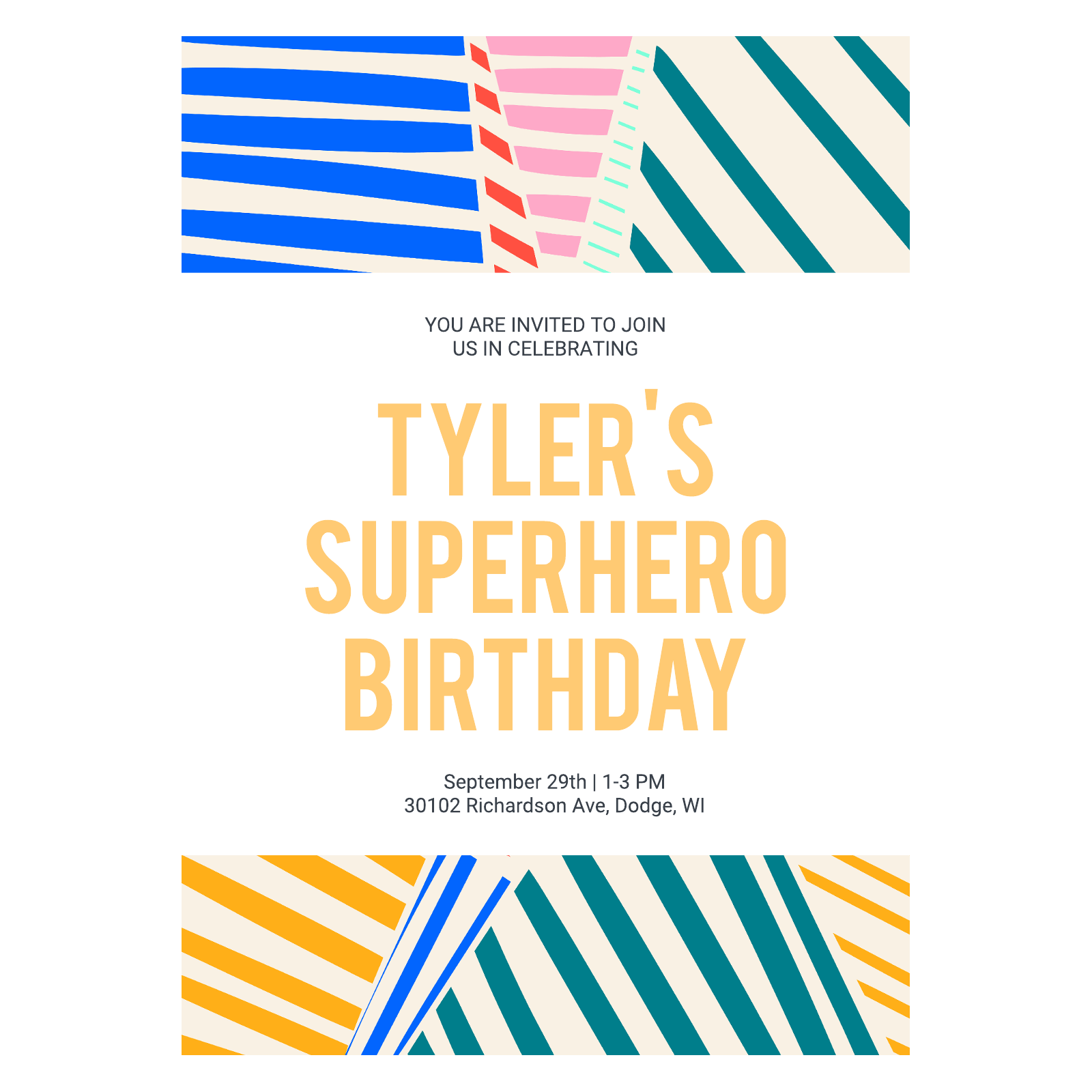 Birthday Invitation Template (5x7) | Lucidedu