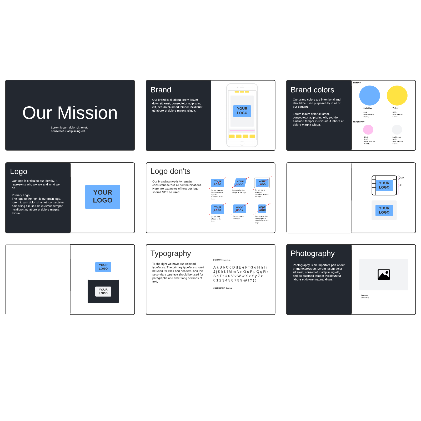 Brand guidelines example template