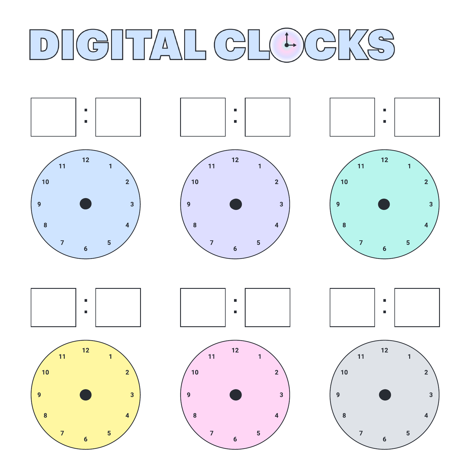 Digital clocks example