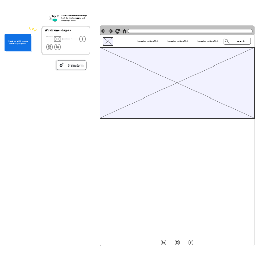 Go to Wireframe template