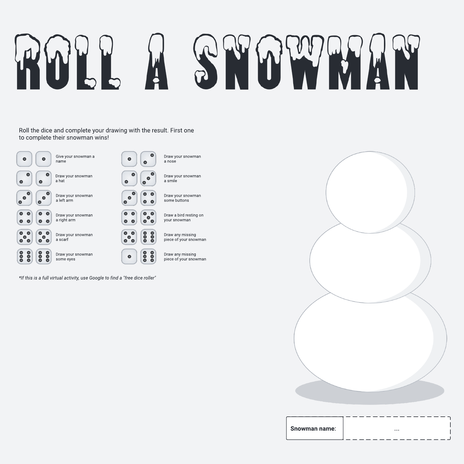 roll-a-snowman
