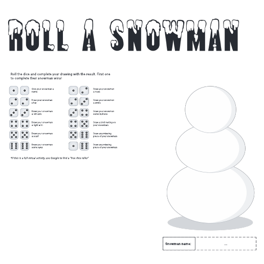 Go to Roll a snowman template