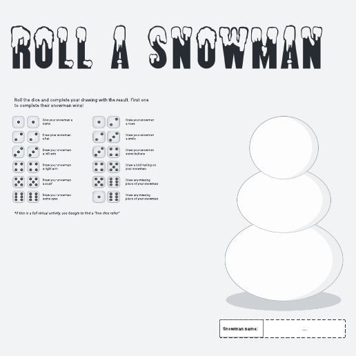 Go to Roll a snowman template