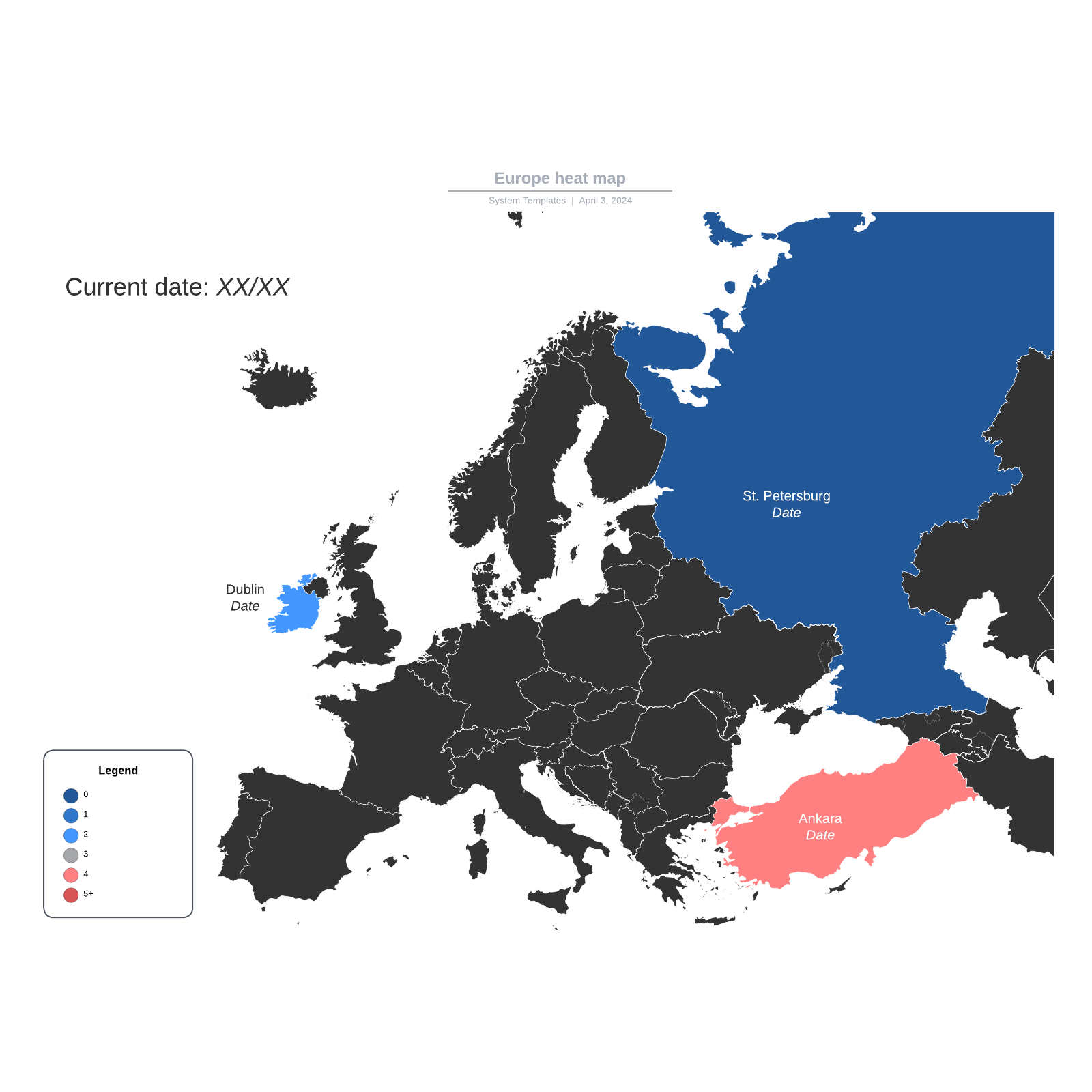 Europe heat map example