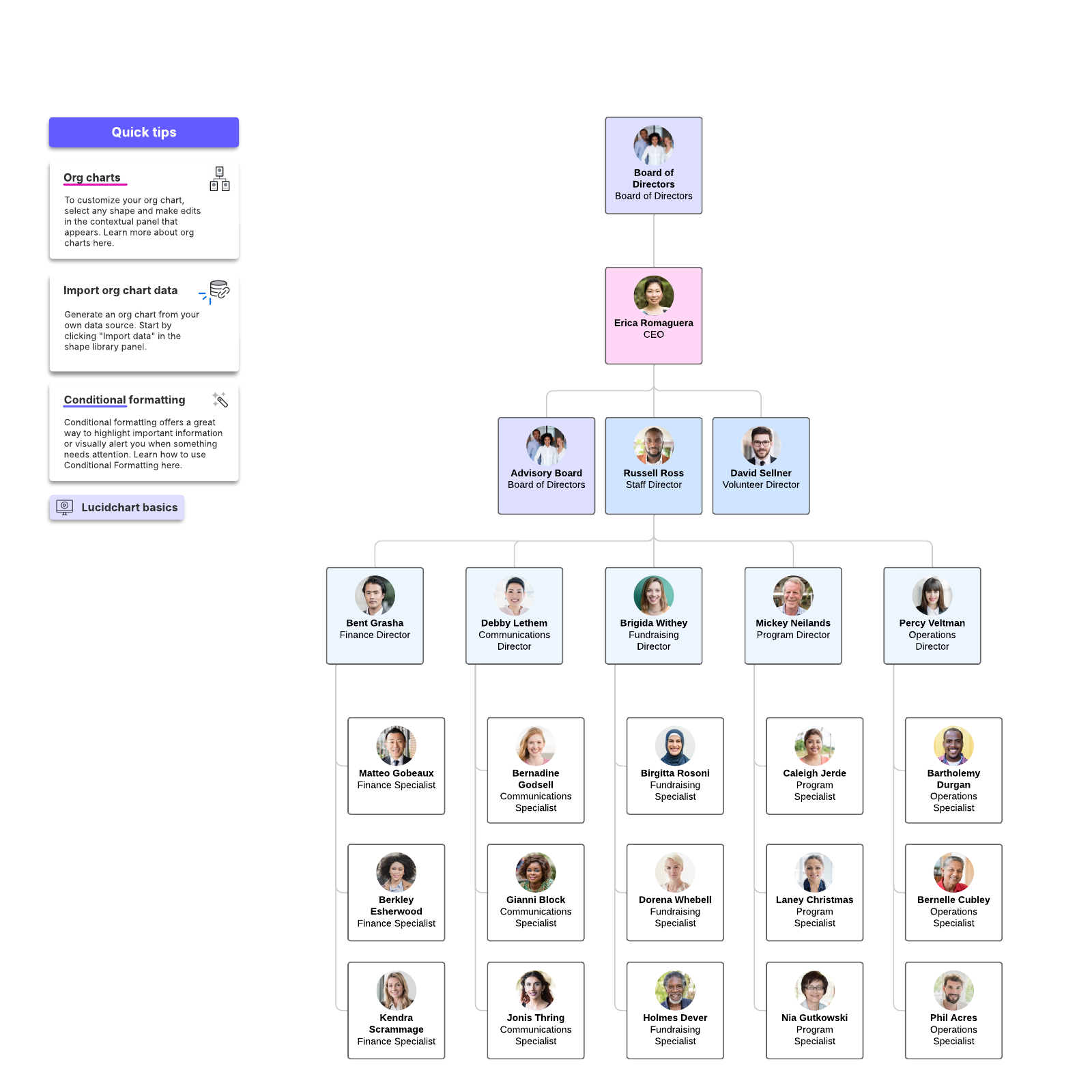 non profit organizational chart template