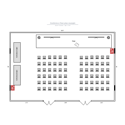 Go to Conference floor plan example template