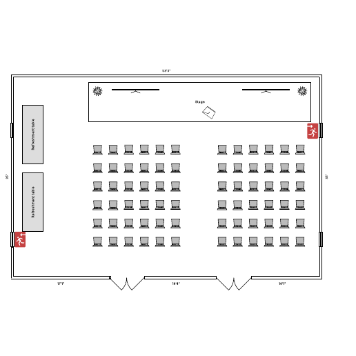 Go to Conference floor plan example template