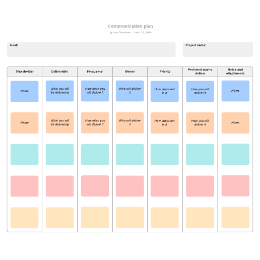 Go to Communication plan template