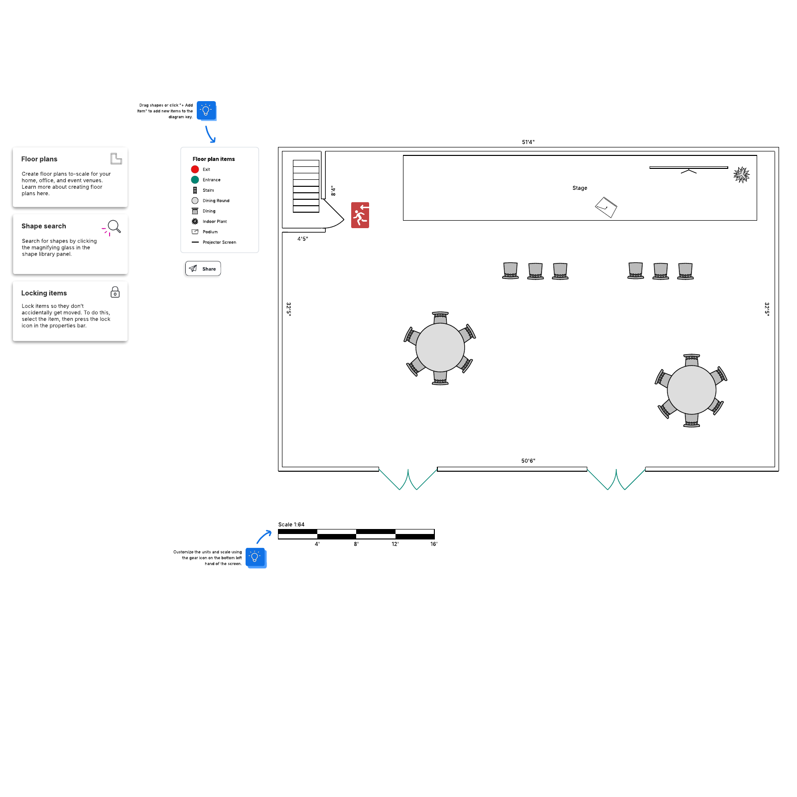 Event floor plan example