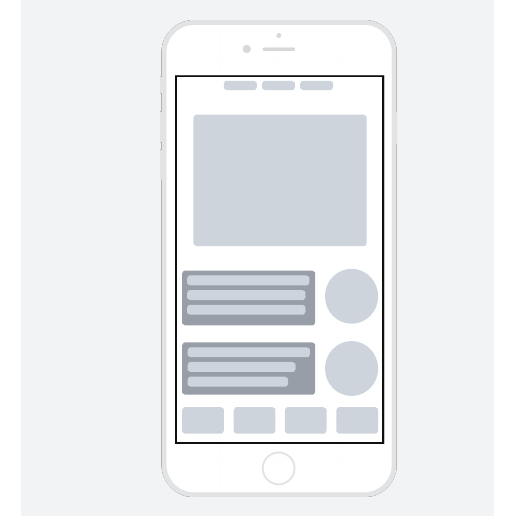 Mobile-App Wireframe-Vorlage