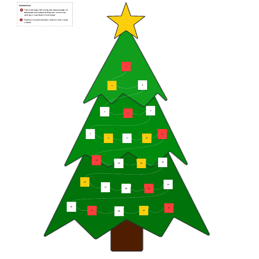 Go to Holiday advent calendar template