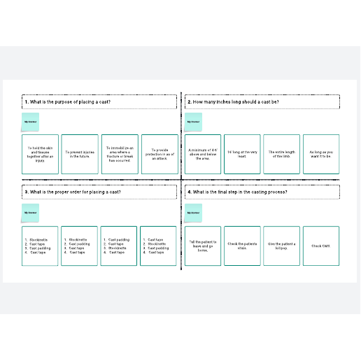 Go to Limb casting process exit ticket template