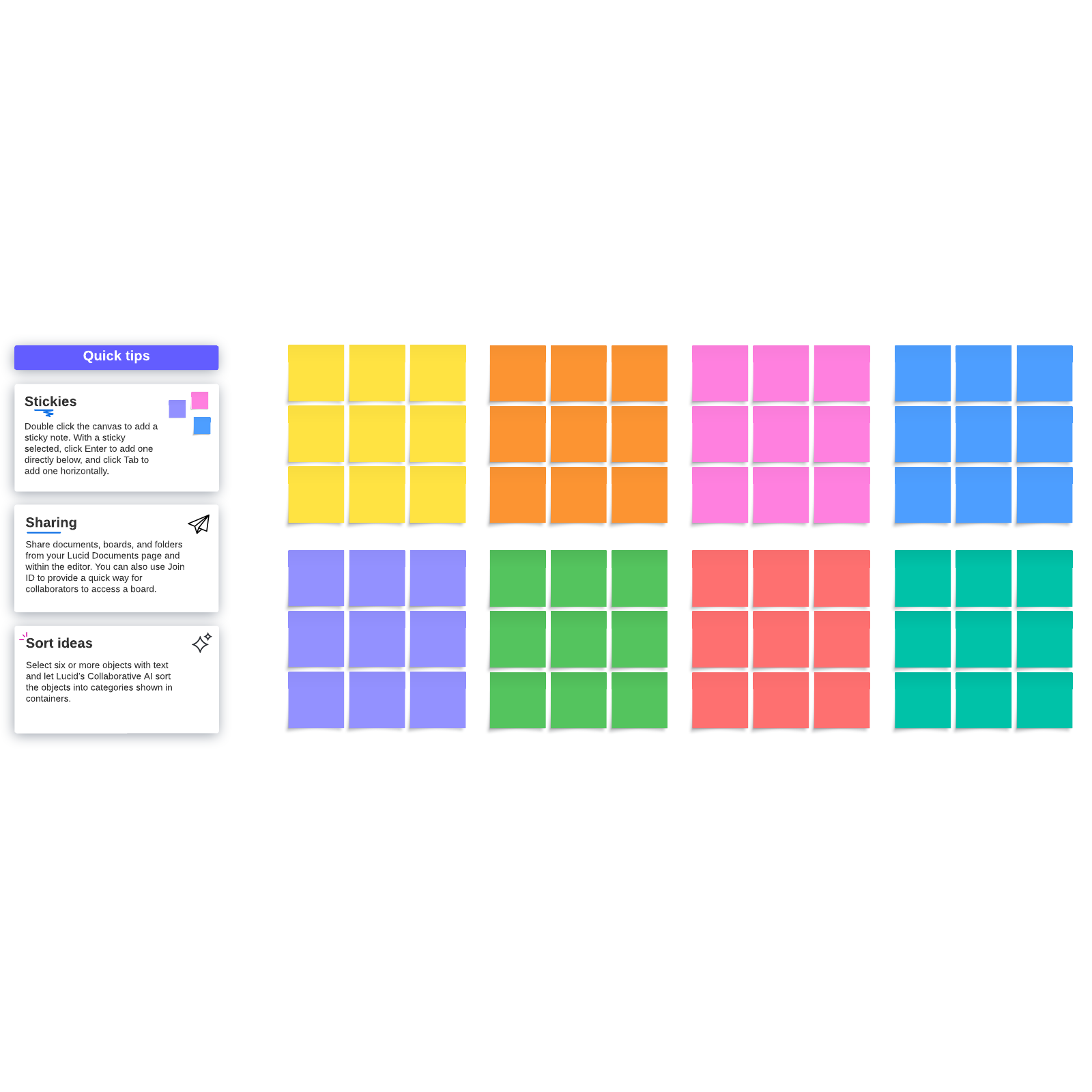 Sticky notes online template