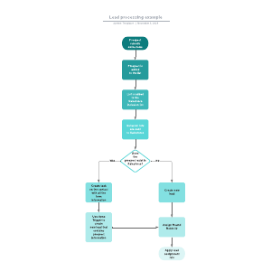 Lead processing example | Lucidchart