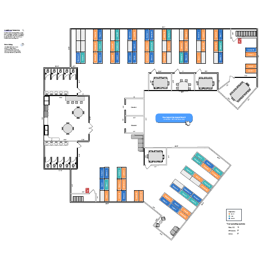 Go to Office layout by dept. and OS example template