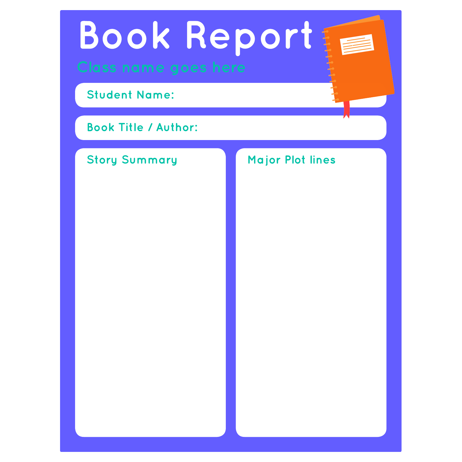 Book report example