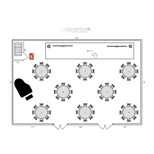 イベント会場計画に使える間取り図