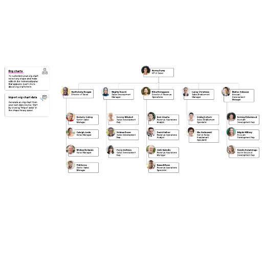 Go to Sales org chart example template