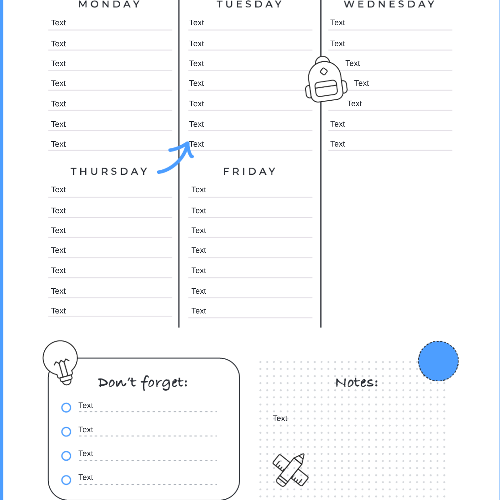 Simple Weekly Planner  example