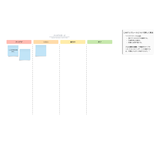 オンラインアイデアボードテンプレート