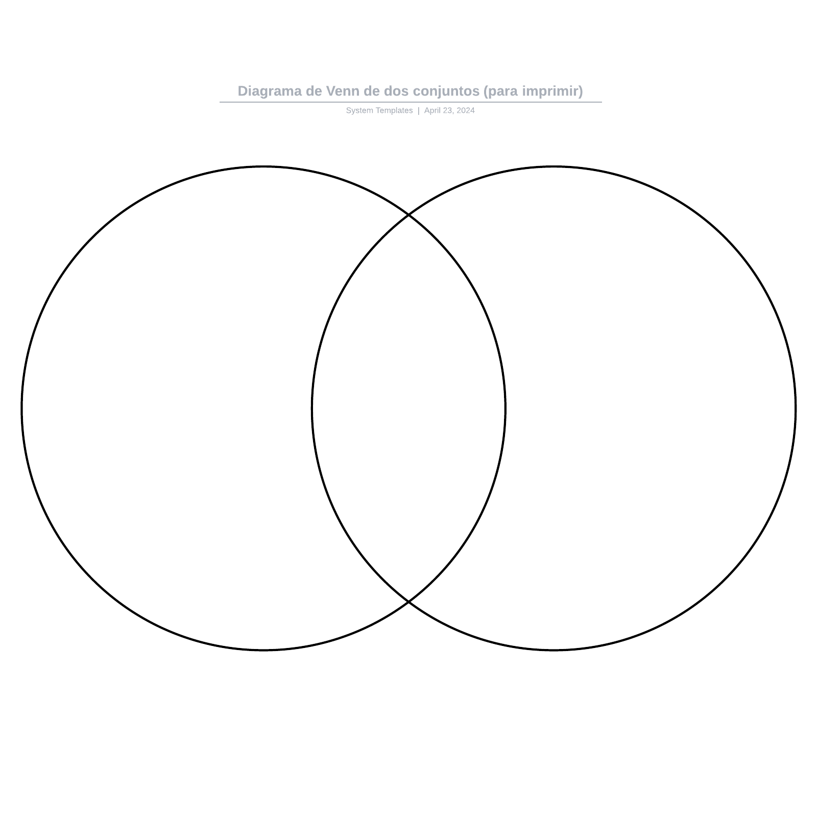 Diagrama de Venn de dos conjuntos (para imprimir) example
