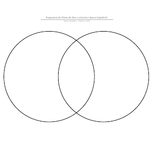 Diagrama de Venn de dos conjuntos (para imprimir)