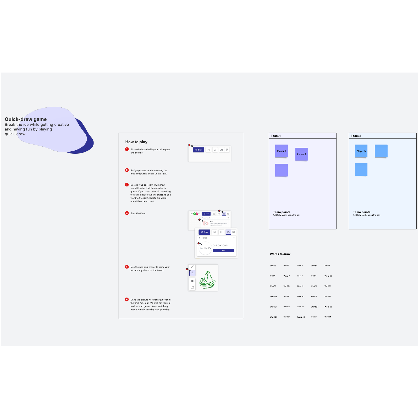 Time to play: a digital whiteboard for those who want to have fun -  Templates