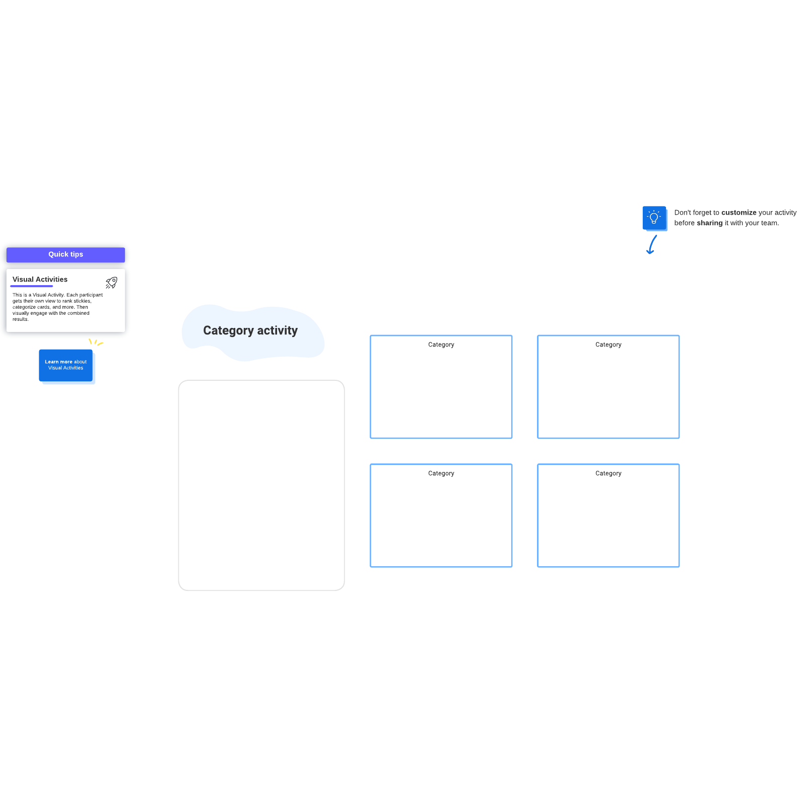 Quad category activity example