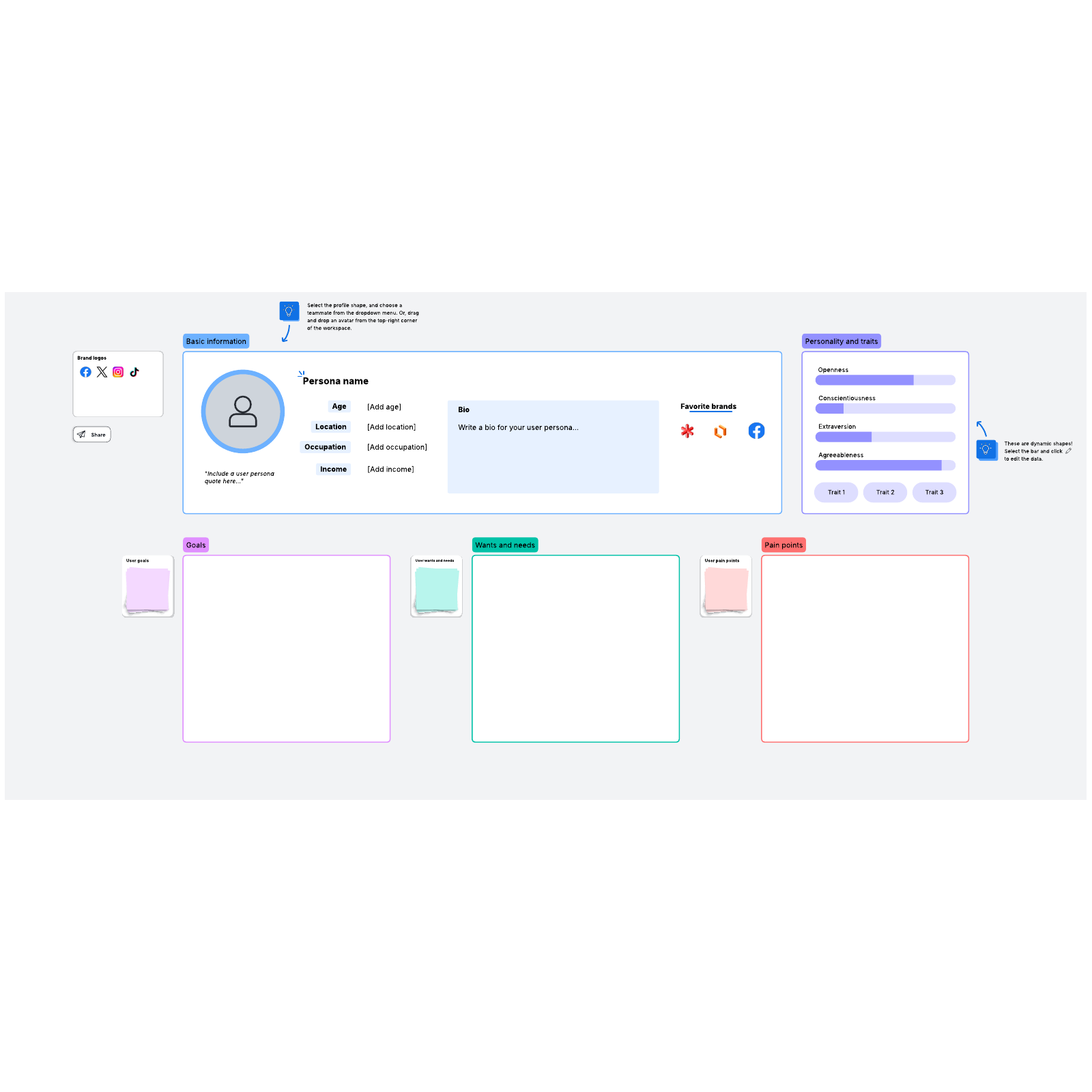 User persona template Lucidspark