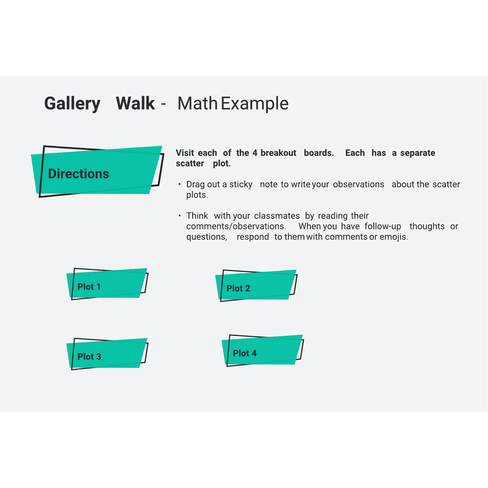 Gallery walk Math example Lucidedu
